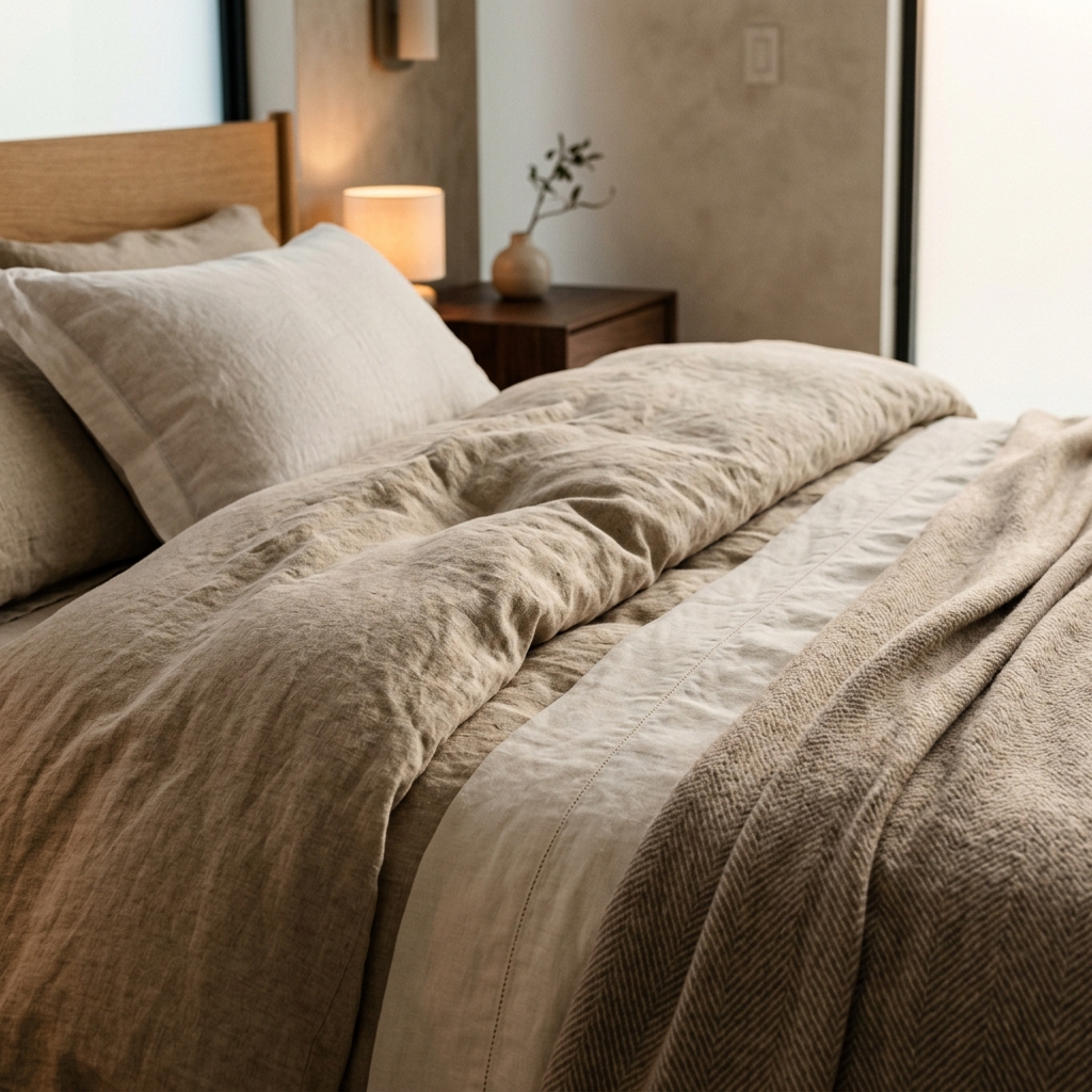 Elegant eingerichtetes Schlafzimmer einer professionell verwalteten Ferienunterkunft